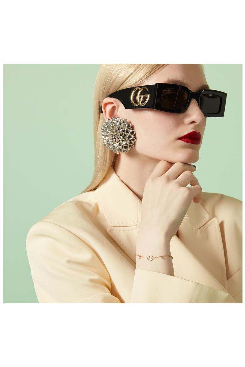 Interlocking-G Diamond Bracelet, Alternate, color, GOLD
