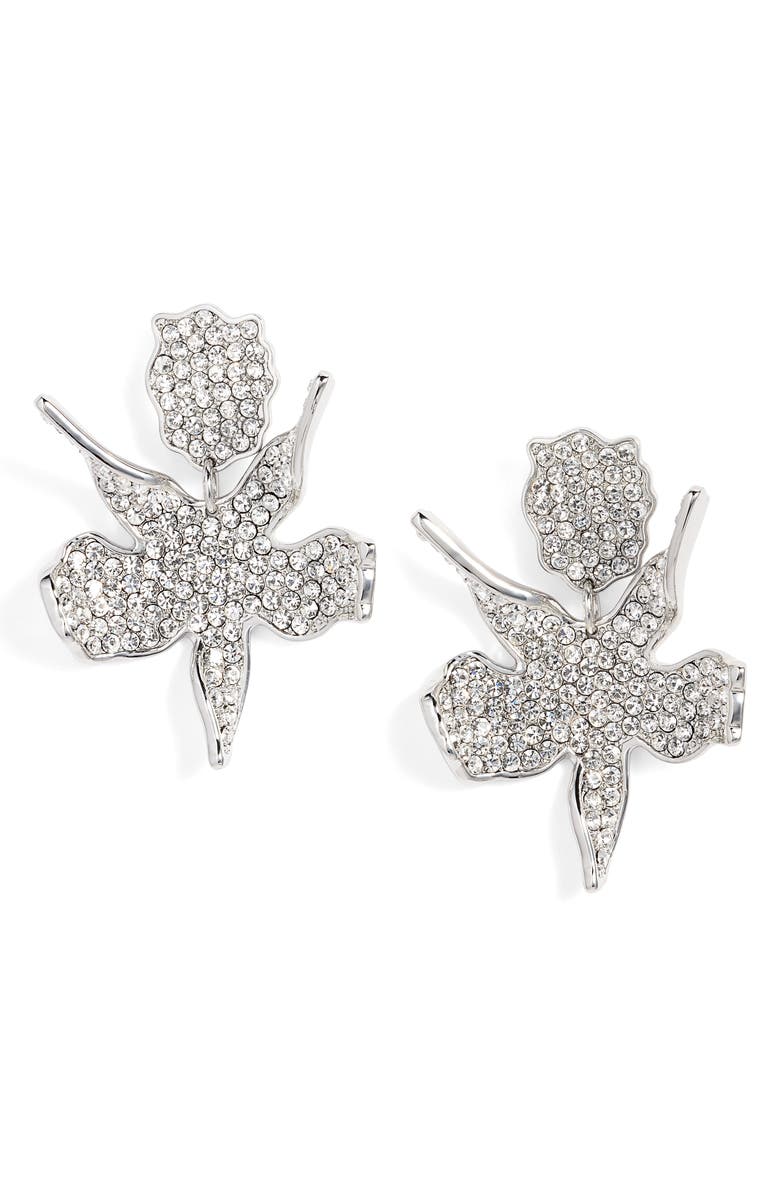 Lele Sadoughi Allover Crystal Lily Earrings, Main, color, 