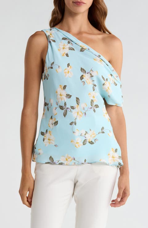 The Side Note One-Shoulder Floral Top