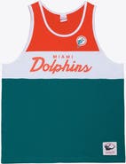 Mitchell & Ness Men's Mitchell & Ness  Aqua/Orange Miami Dolphins Head Coach Tank Top