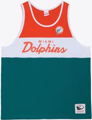 Mitchell & Ness Men's Mitchell & Ness  Aqua/Orange Miami Dolphins Head Coach Tank Top