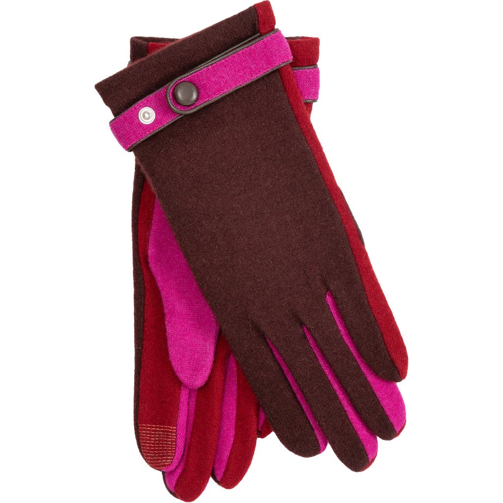 Echo Adjustable Belt Gloves In Pink