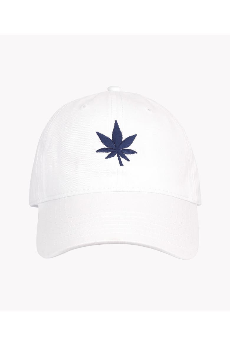 Leaf Dad Hat, Main, color, White Navy