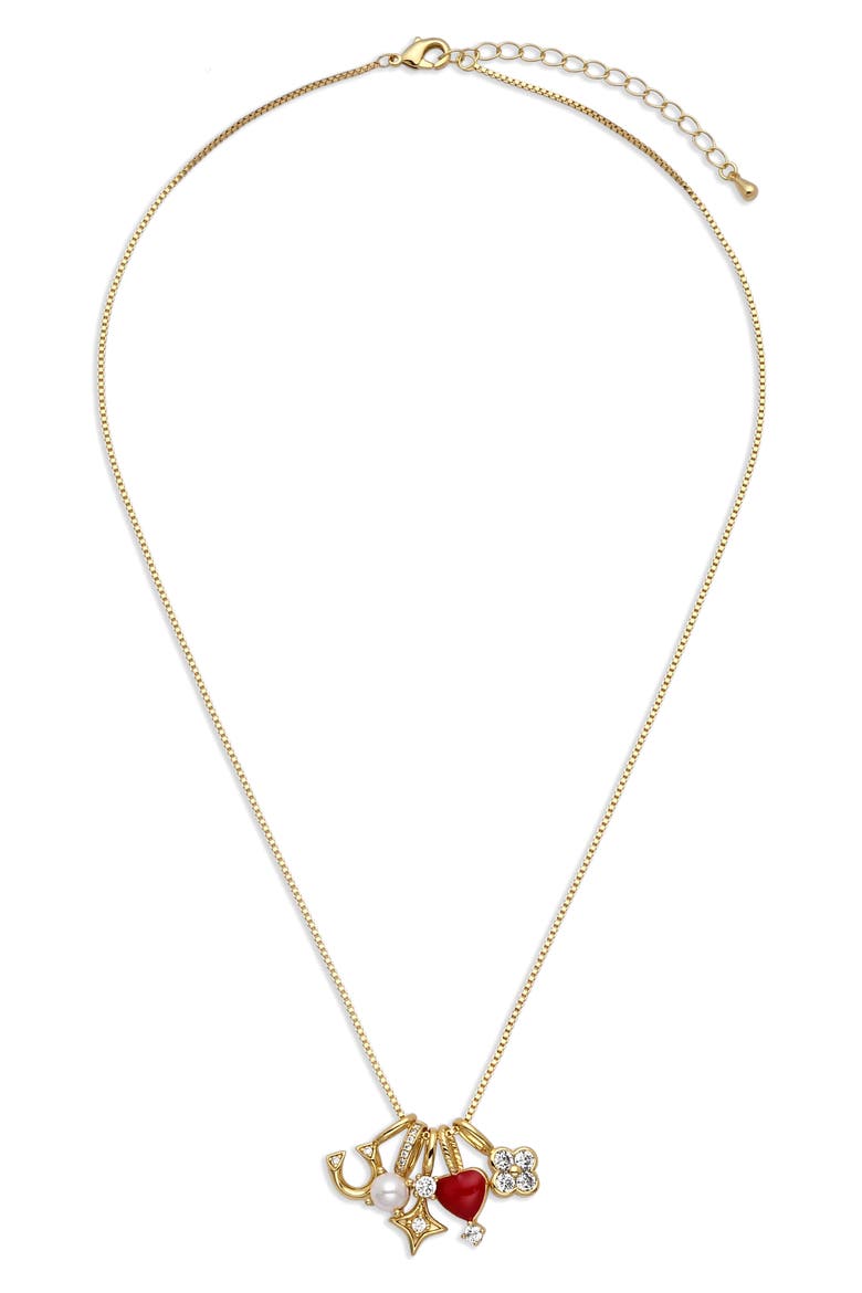 Fortuna Charm Necklace, Alternate, color, GOLD