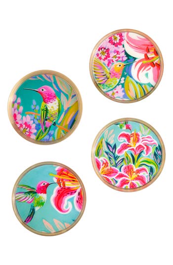 Tiramisu Set Of 4 Metal Coasters In Multi