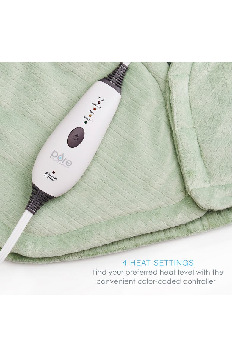 PURE ENRICHMENT Weighted Warmth Neck & Shoulders Heating Wrap, Alternate, color, Jade