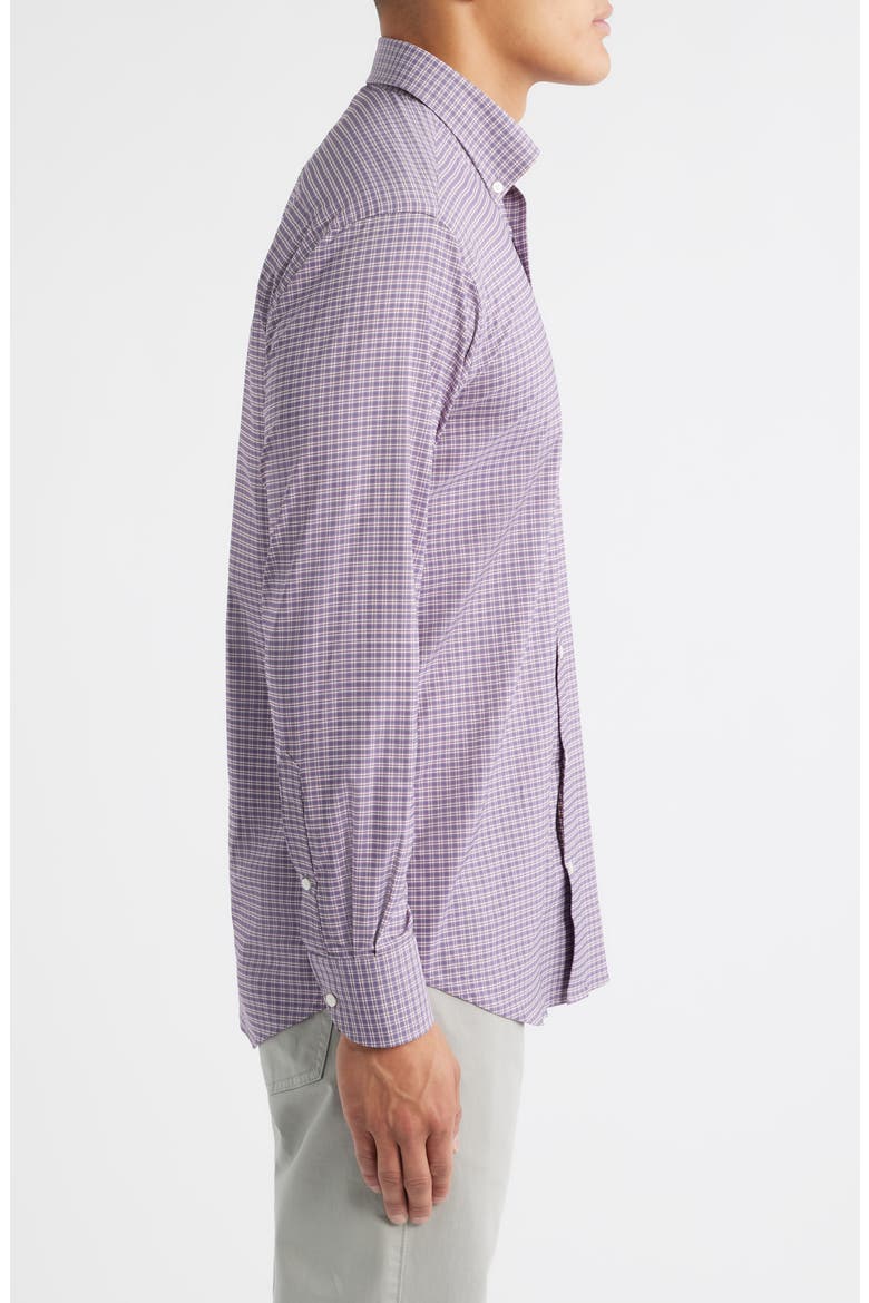 Petaluma Check Performance Twill Button-Down Shirt, Alternate, color, PARISIAN FIG
