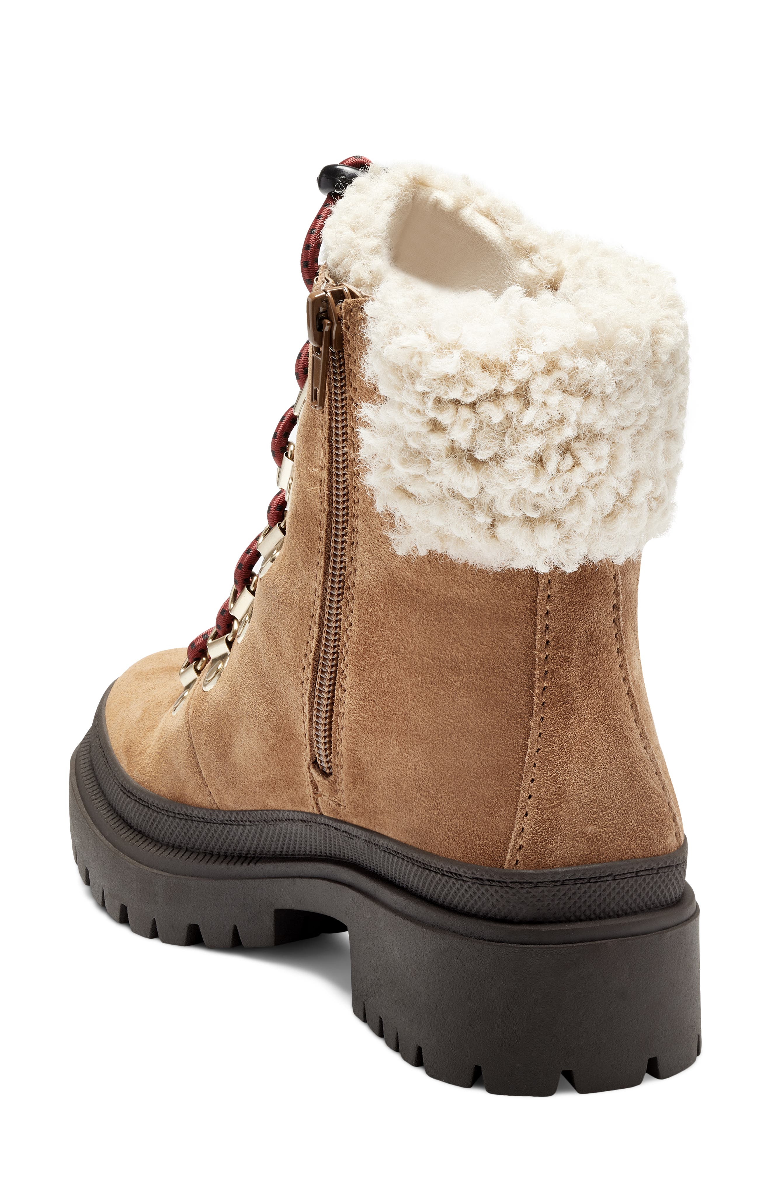 Eavan Faux Shearling Bootie, Alternate, color, TAWNY BROWN SUEDE