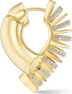 TABAYER Oera Half Rib Diamond Hoop Earrings