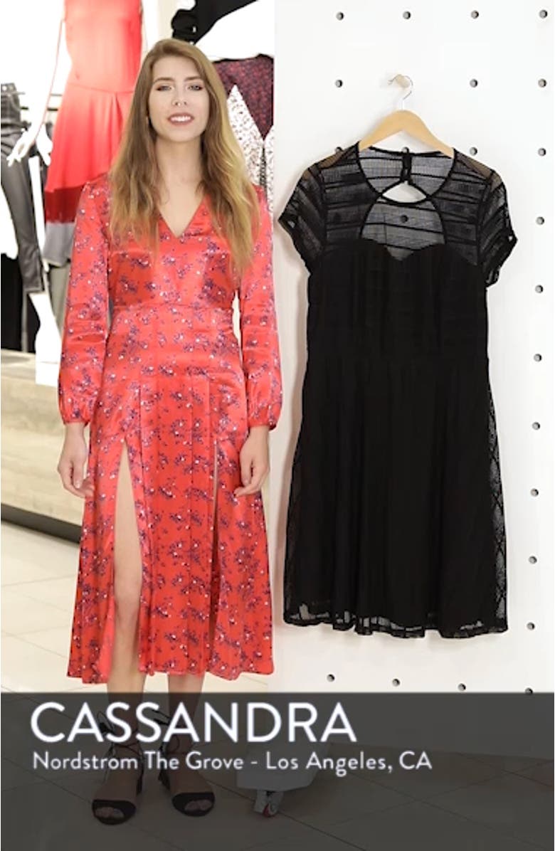 Textured Heart Fit & Flare Dress, sales video thumbnail