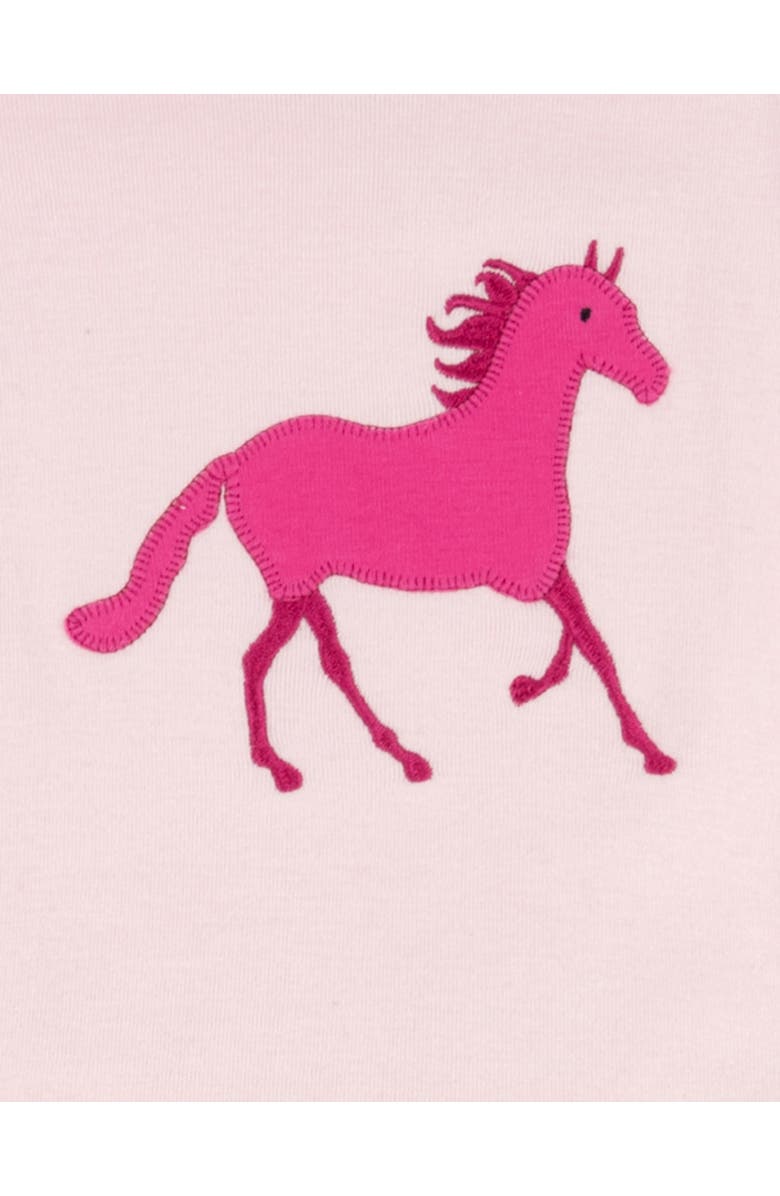 Leveret Girls Matching Doll Short Printed Cotton Pajamas, Alternate, color, Show Horse