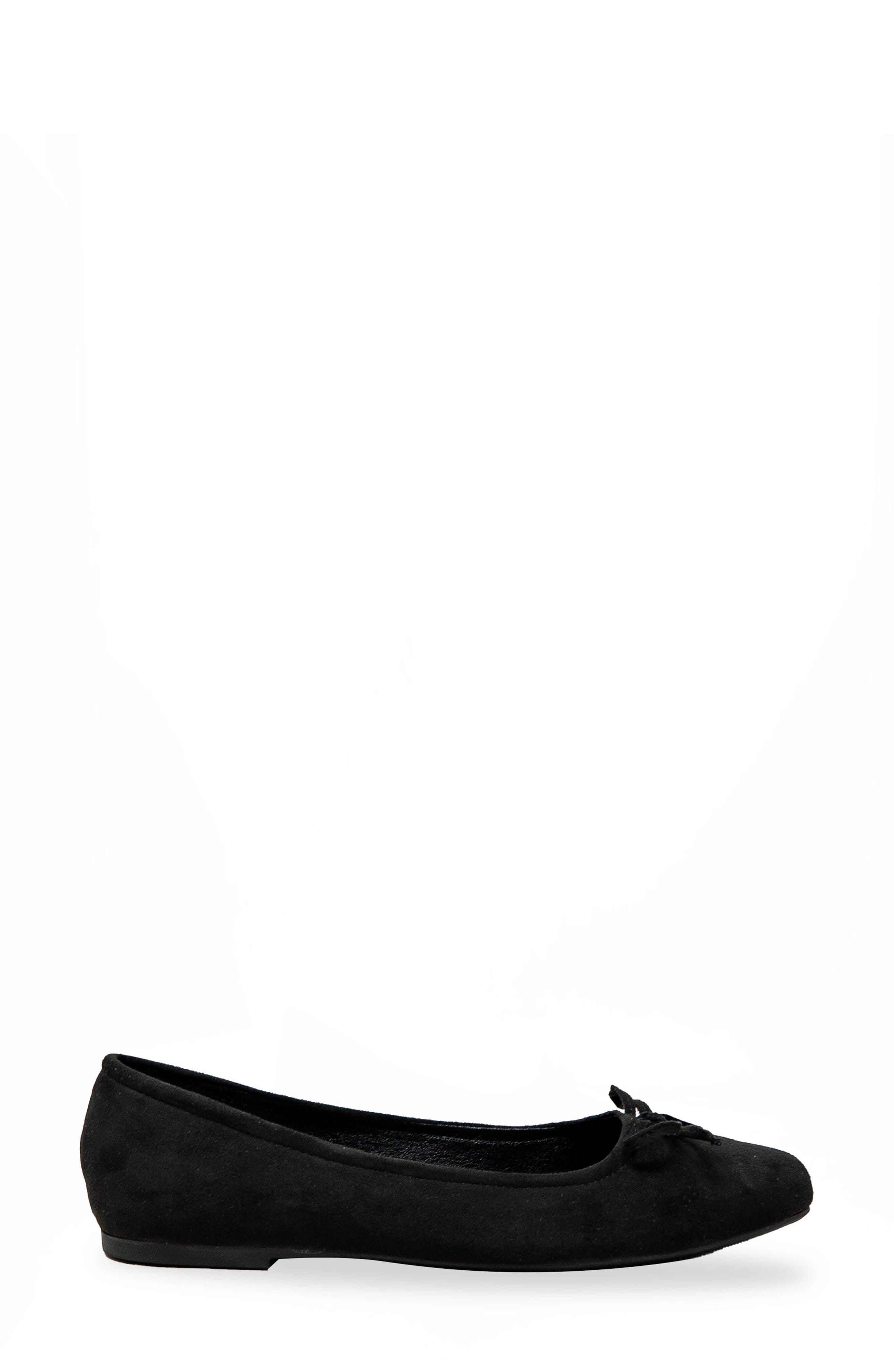 CHASE AND CHLOE Bow Ballet Flat, Alternate, color, Black