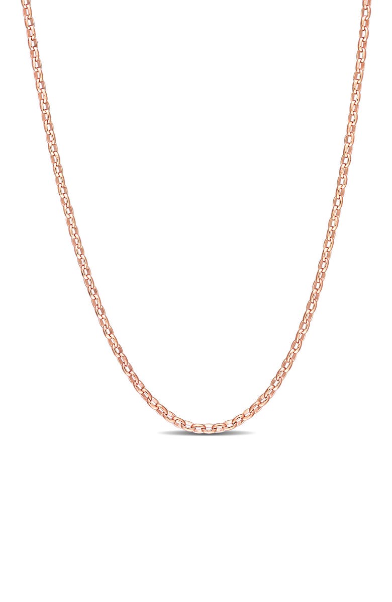 DELMAR Rolo Chain Necklace, 1.85mm, Main, color, Rose
