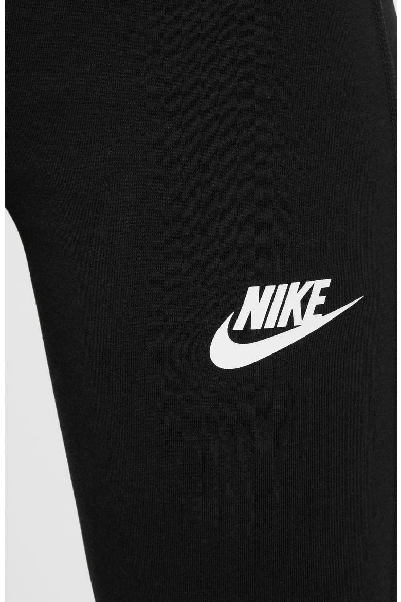 Kids' Sportswear High Waist Flare Leggings, Alternate, color, BLACK/ WHITE