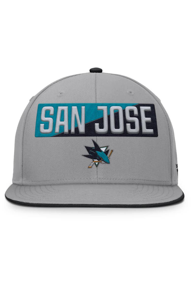 Men's Fanatics Gray San Jose Sharks Fundamentals Duo Split Logo Snapback Hat, Alternate, color, Gray
