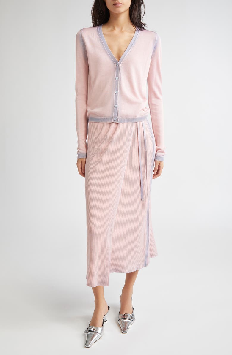 DIESEL<sup>®</sup> Ombré Rib Knit Wrap Skirt, Alternate, color, Pink