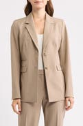 Anne Klein Pinstripe Two-Button Blazer