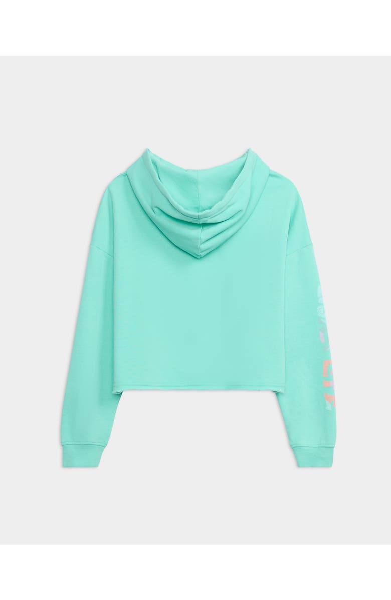 Salt Life Salty Mind Long Sleeve Ocean Wash Fleece Cropped Hoodie, Alternate, color, 