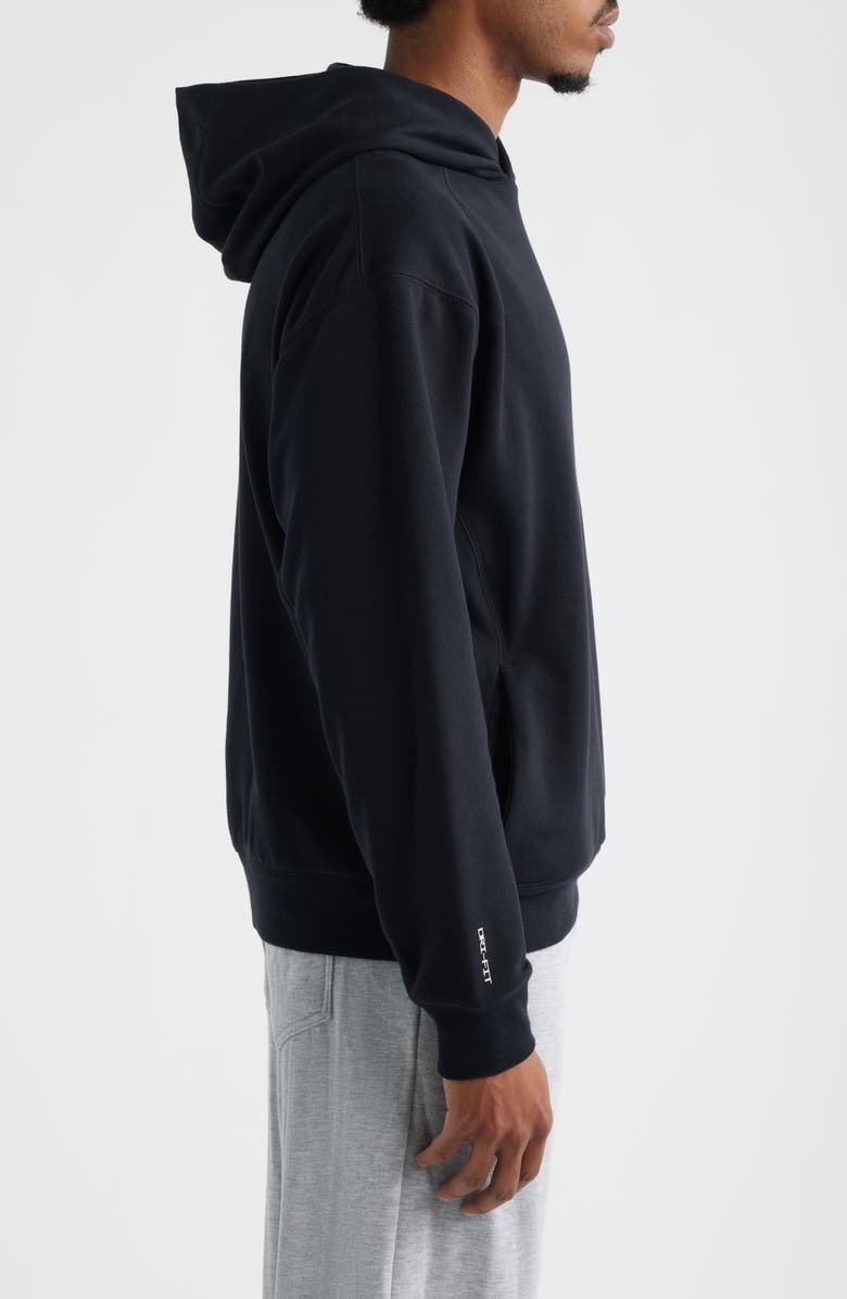 Nike Pro Dri-FIT Pullover Hoodie, Alternate, color, Black/ White