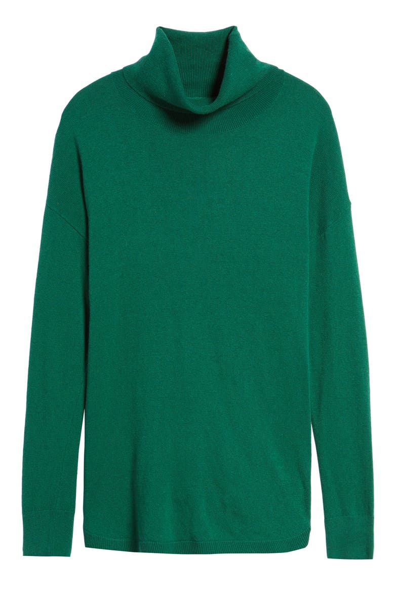 Turtleneck Sweater, Alternate, color, GREEN EVERGREEN