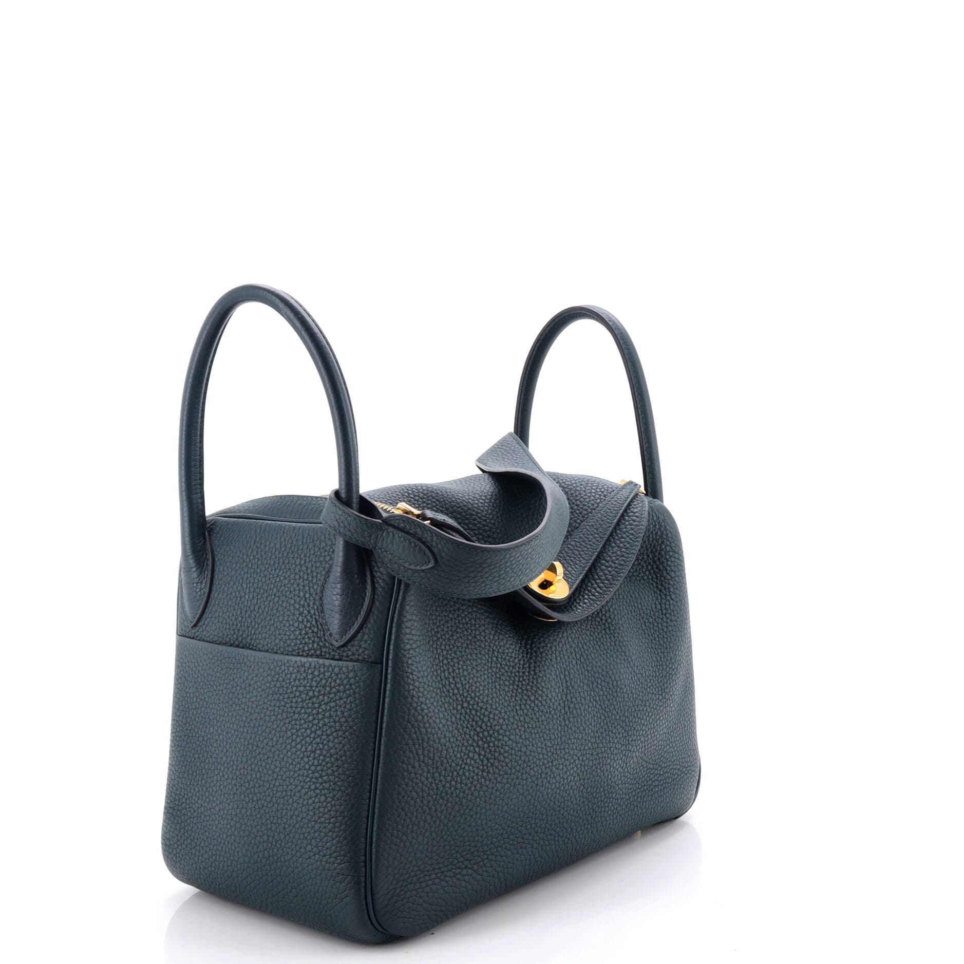 Pre-Owned Hermes Lindy Bag Clemence 30, Alternate, color, Vert Cypress