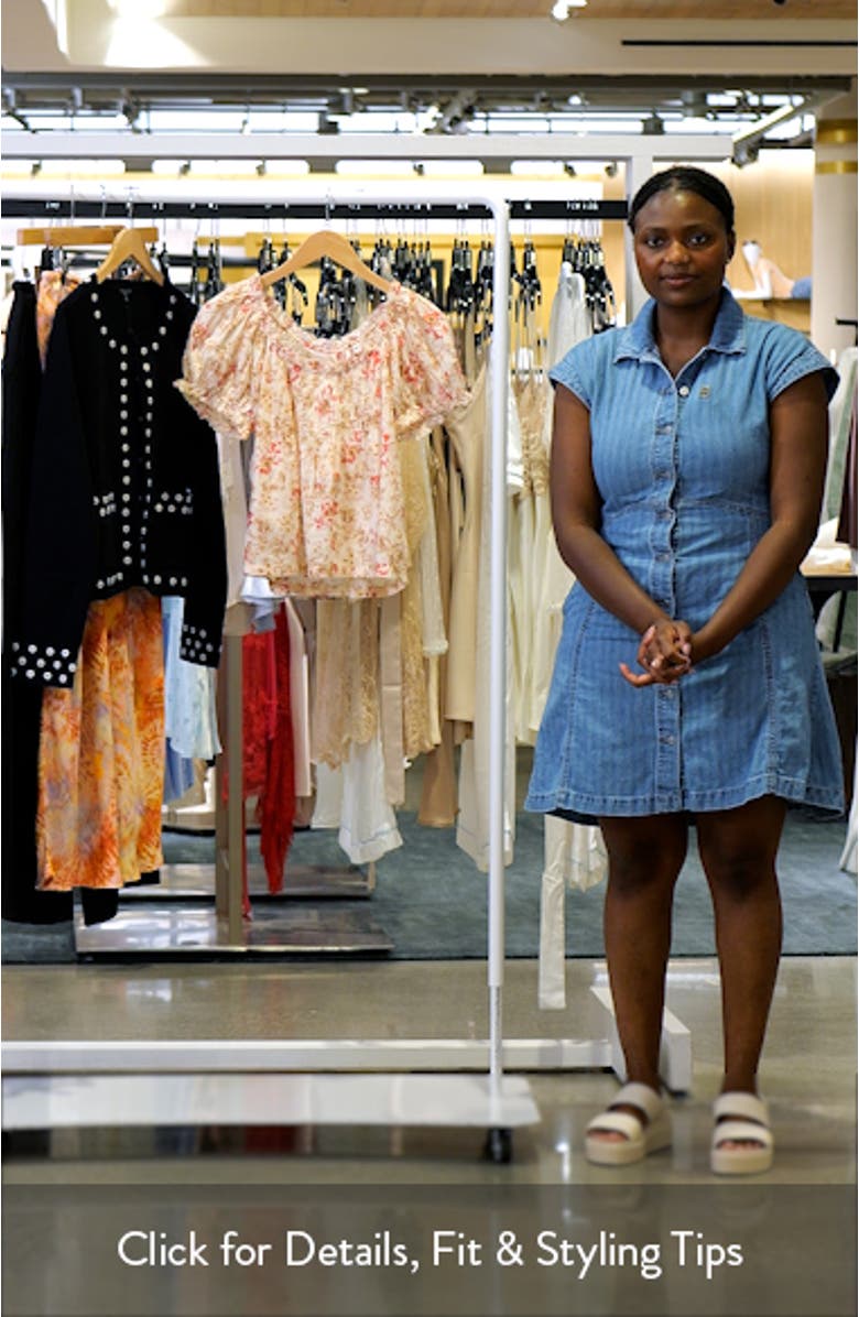 Frederica Floral Pleated Organic Cotton Top, sales video thumbnail