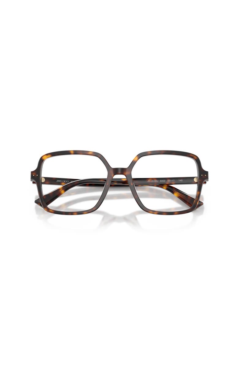Jimmy Choo 53mm Square optical glasses, Alternate, color, Tortoise
