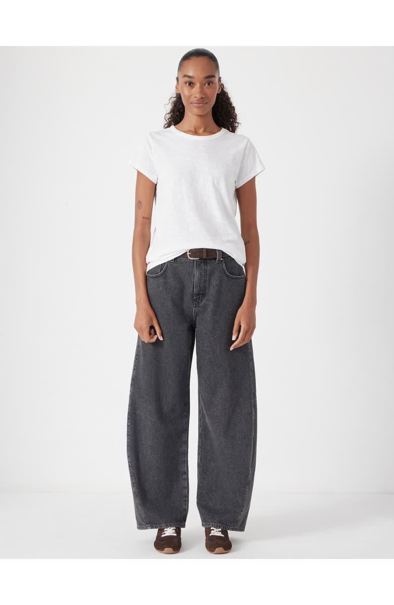 Hush Bree Horseshoe Barrel Leg Jeans, Alternate, color, Washed Black