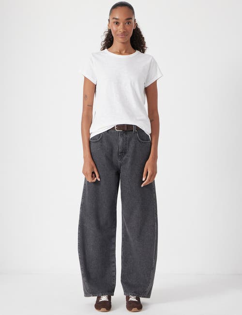 Hush Bree Horseshoe Barrel Leg Jeans In Black