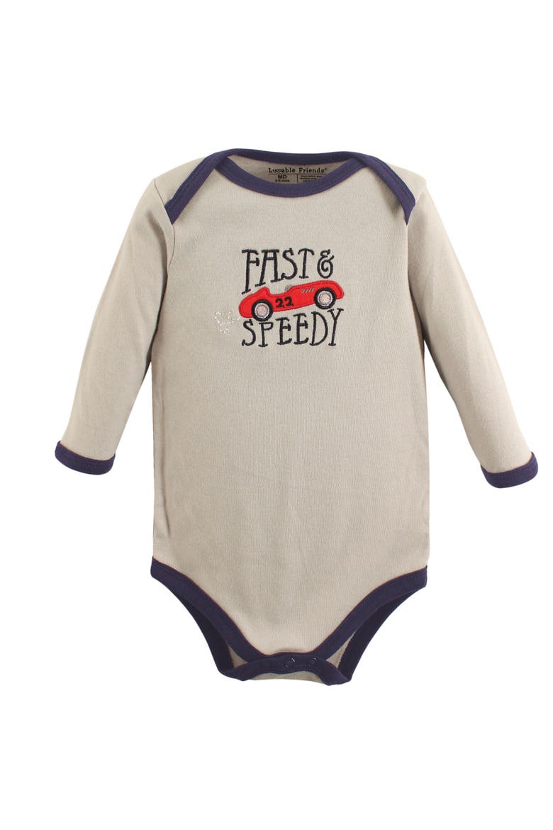 Cotton Long-Sleeve Bodysuits, Alternate, color, Speedy