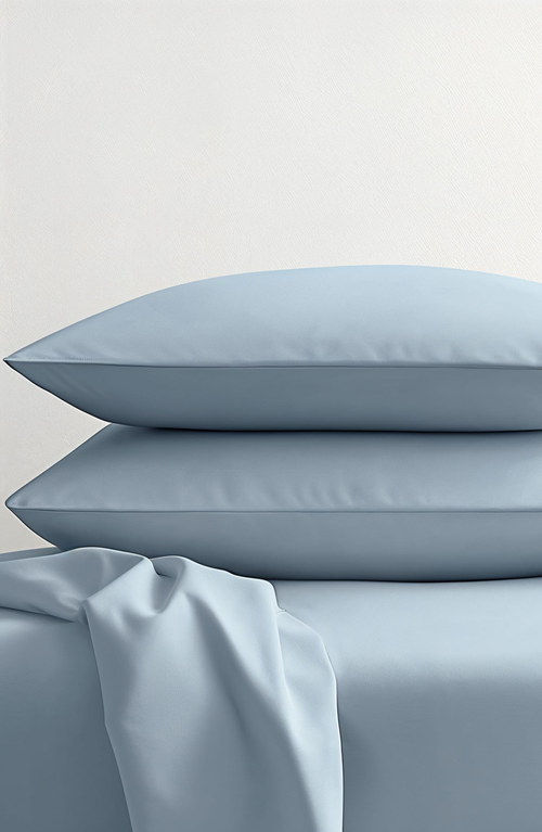 Italic Luxe Australian Sateen Sheet Set In Pale Blue