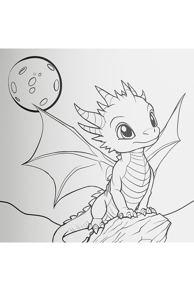 Coloring Book, Dragon Dreams, 96 Pages, 48 Illustrations, 8+, Alternate, color, Multicolored