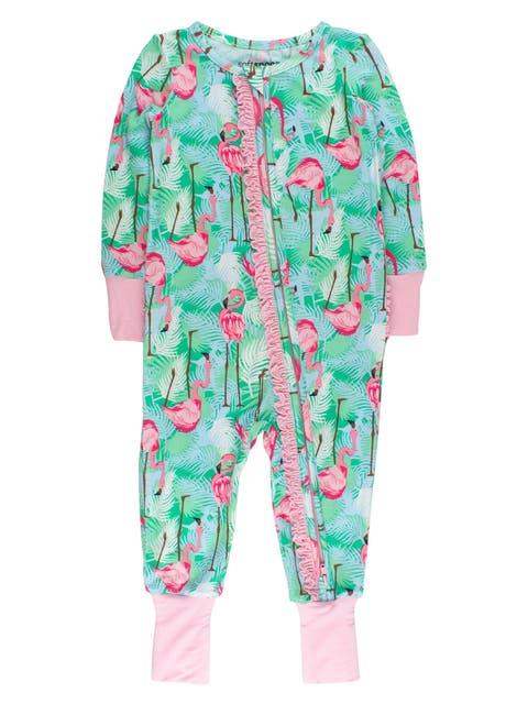 Baby Girls SoftSnooze Convertible Ruffle One Piece Pajama