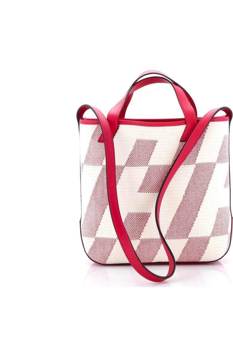 Pre-Owned Hermes Cabas H en Biais Tote Canvas with Leather 27, Alternate, color, Framboise