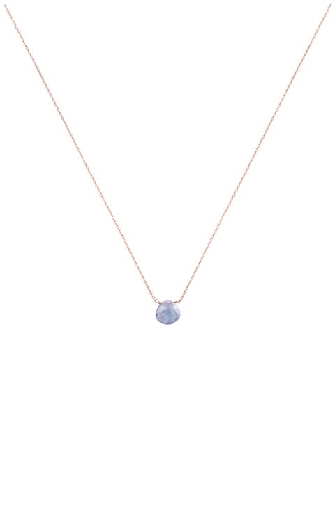 Gemma Dainty Gemstone Necklace Trendy Minimalist