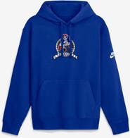 Nike Men's Nike  Royal New England Patriots Short Pass Rewind Club Fleece Hoodie