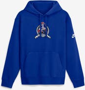 Nike Men's Nike Royal New England Patriots Short Pass Rewind Club Fleece Hoodie
