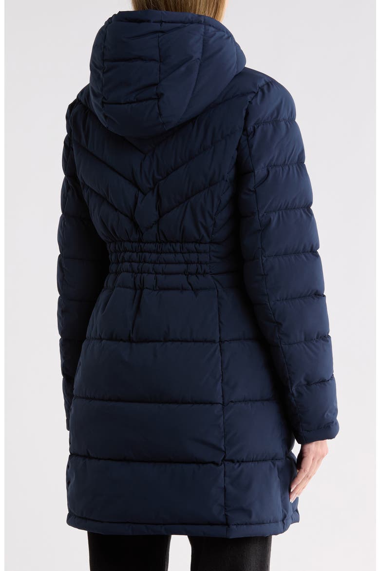 Three-Quarter Puffer Coat, Alternate, color, DARK NAVY