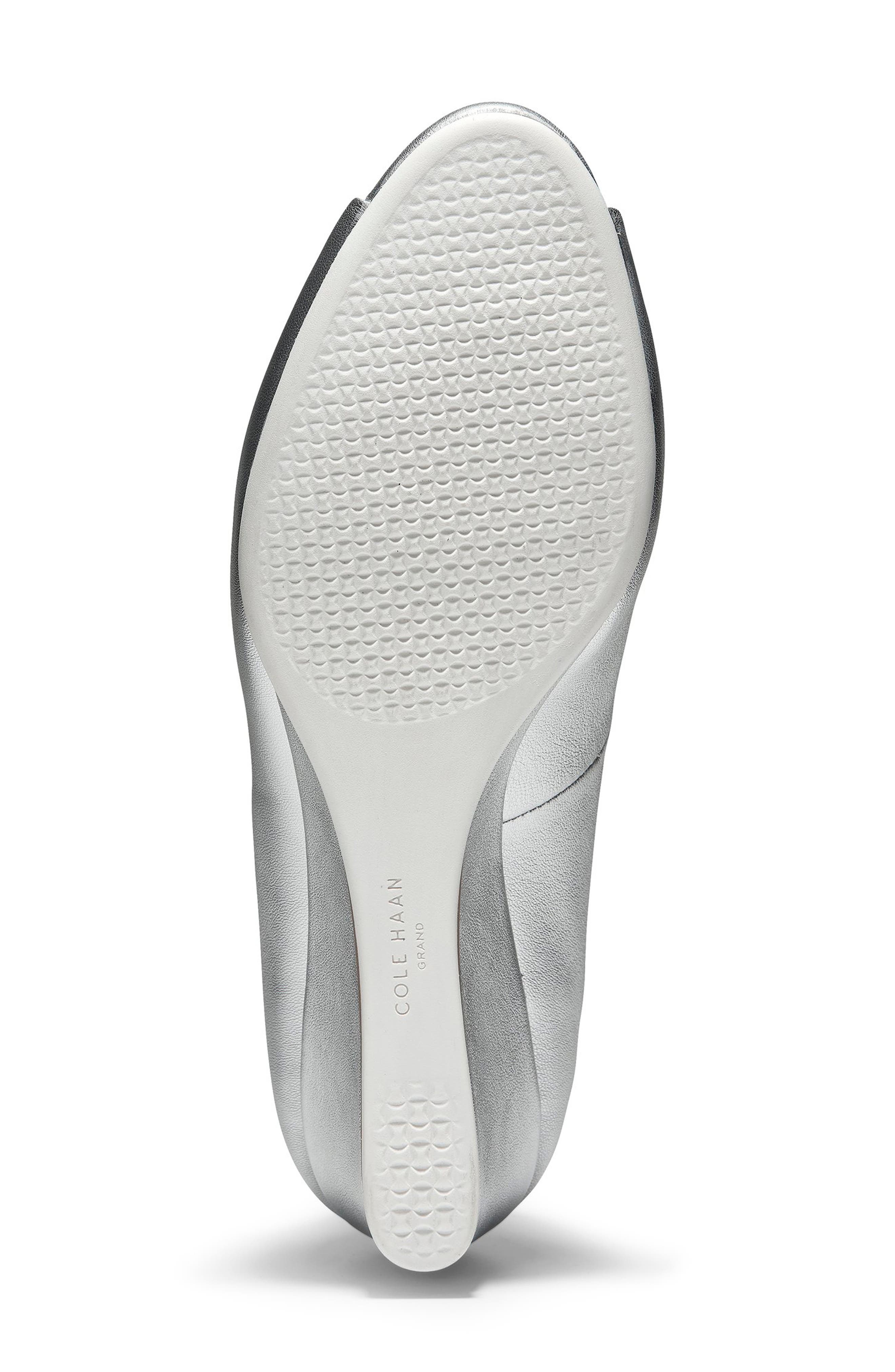 Grand Ambition Peep Toe Wedge Pump, Alternate, color, SILVER/ IVORY
