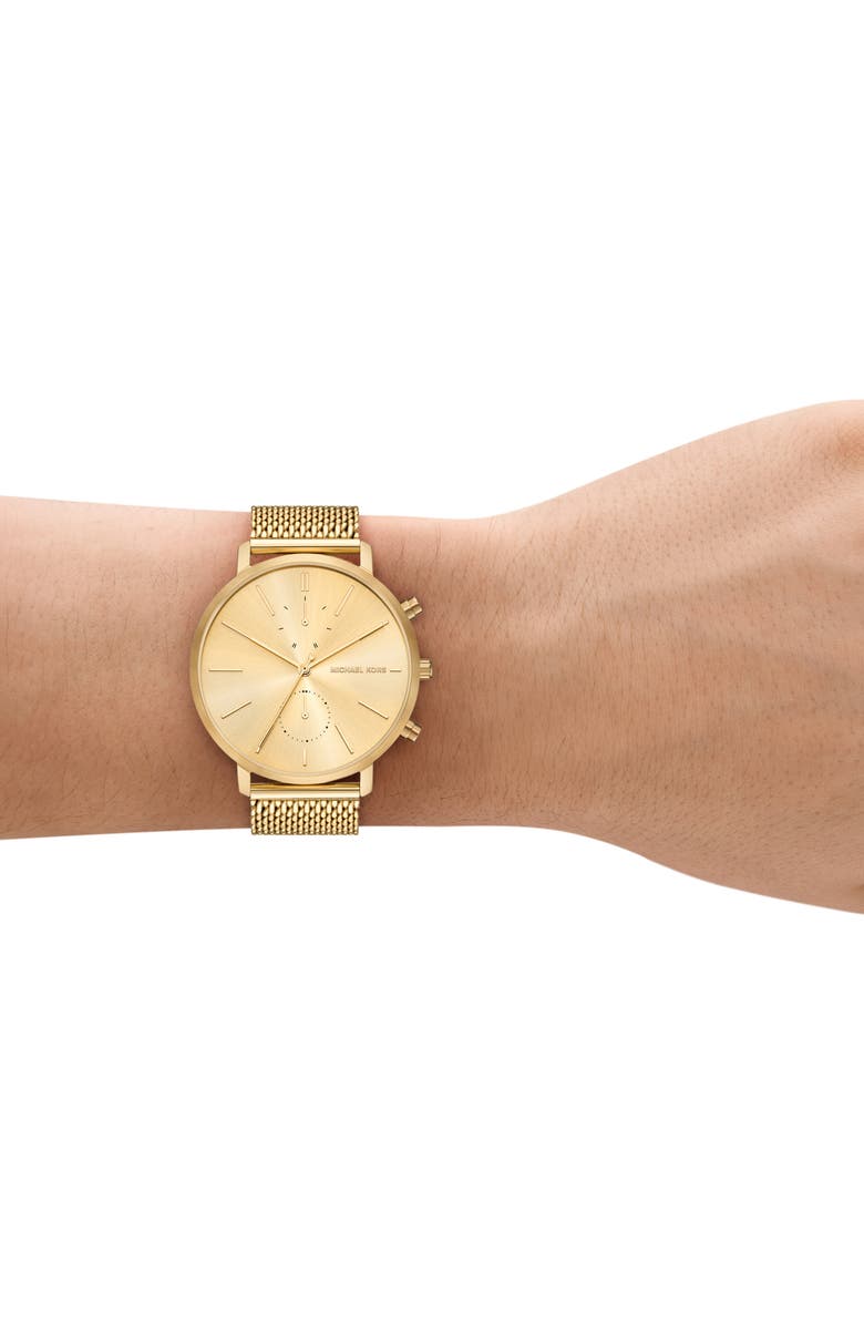 MICHAEL Michael Kors Blake Chronograph Mesh Strap Watch, 42mm, Alternate, color, Gold