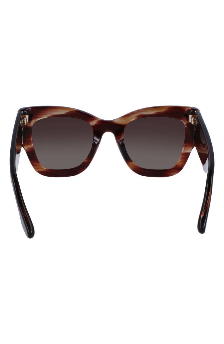 Victoria Beckham 51mm Butterfly Sunglasses, Alternate, color, Dark Brown Horn