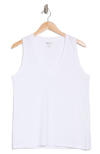 Shop Madewell Softfade V-neck Tank In White