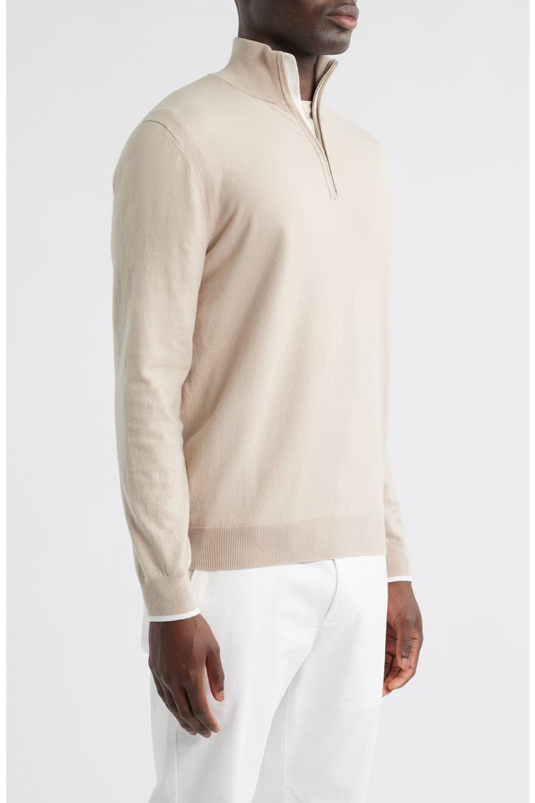 Swinley Quarter Zip Sweater, Alternate, color, OATMEAL