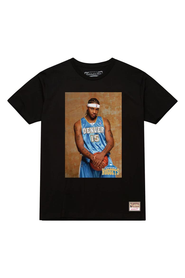 Men's Carmelo Anthony Black Denver Nuggets Rookie Photo Name & Number T-Shirt, Alternate, color, Black