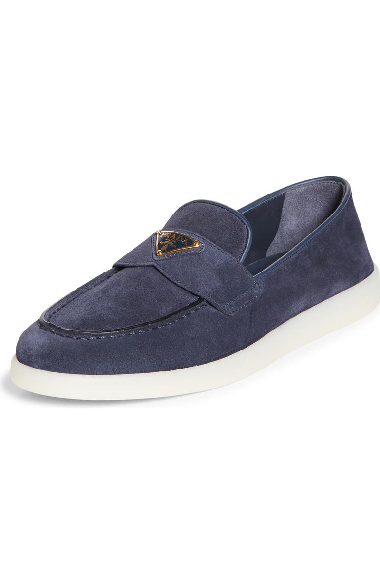 Prada Saint Tropez Loafer, Main, color, Bleu