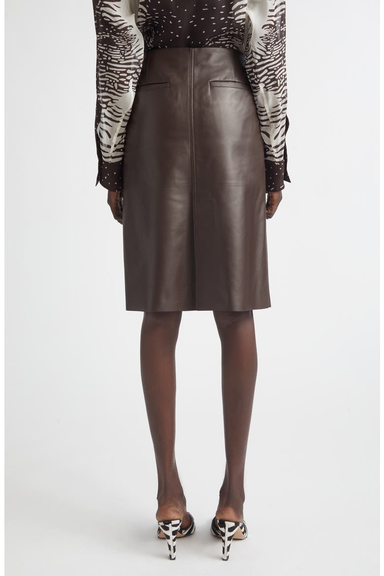 Leather Pencil Skirt, Alternate, color, EXPRESSO