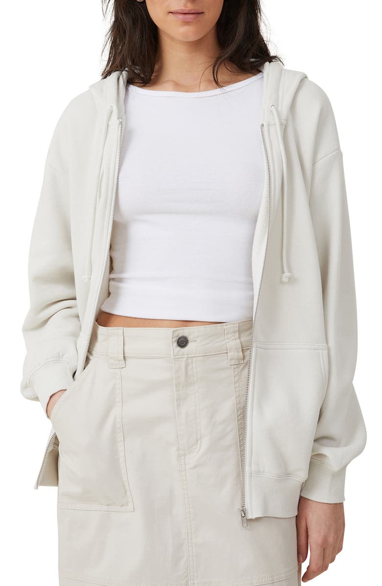 Cotton On Classic Cotton Blend Zip Hoodie, Main, color, 