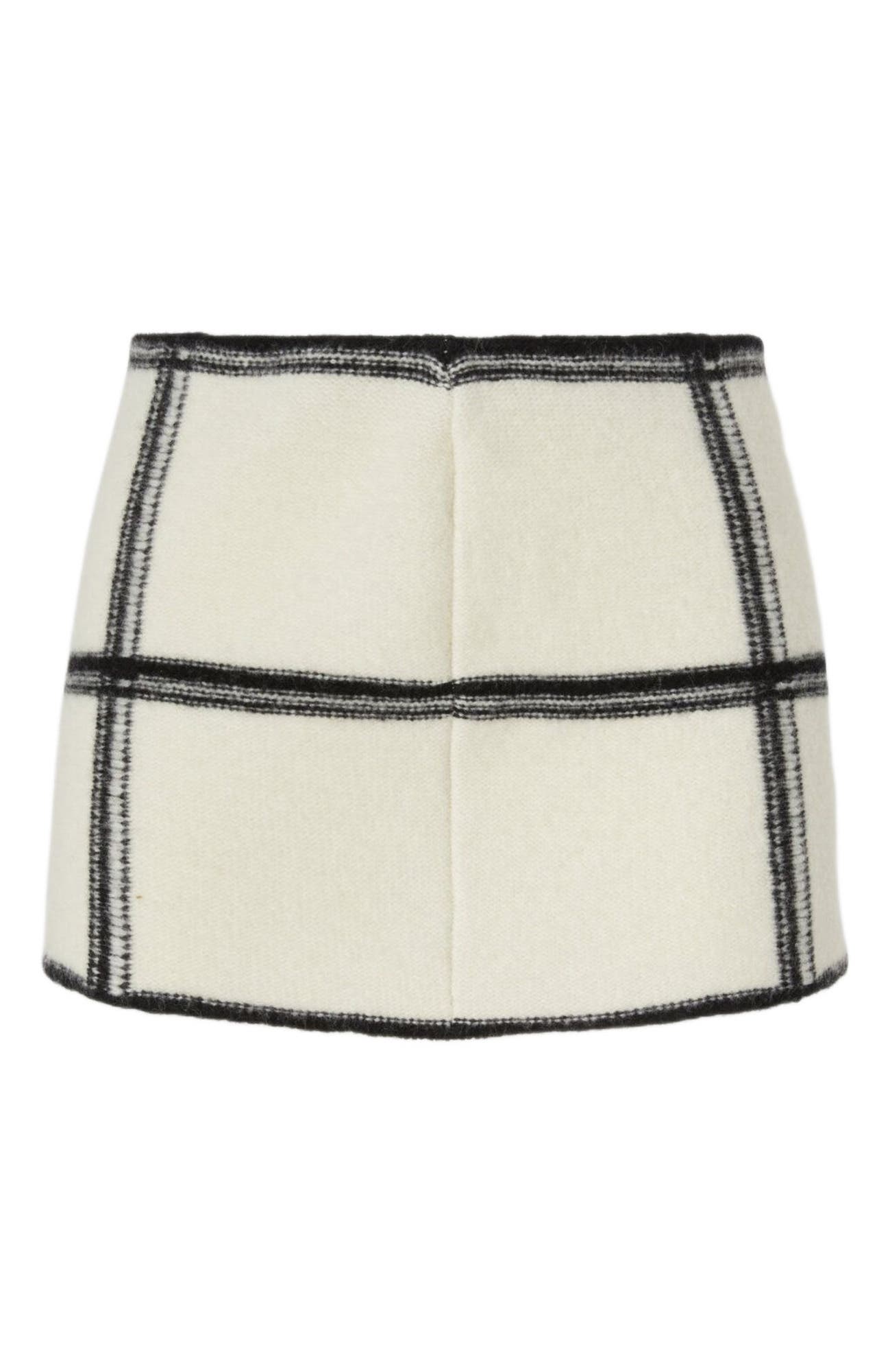 Jacquard Checkered Mini Skirt - image 2