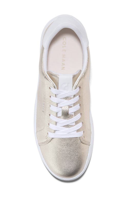 Cole Haan Grandpro Topspin Sneaker In Soft Gold Metallic