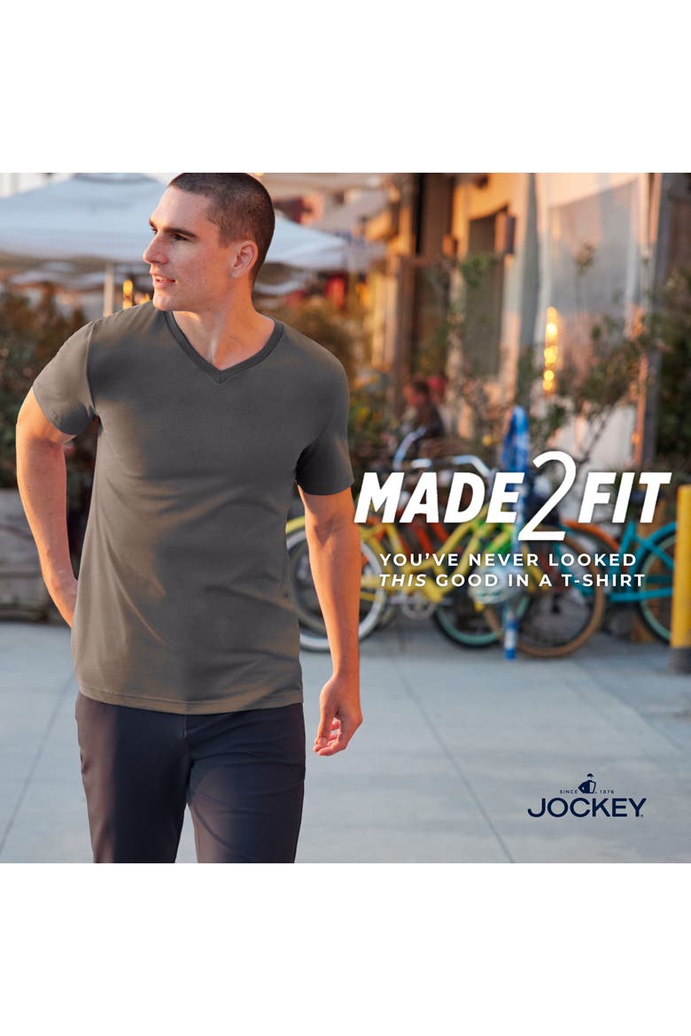 Mens Made2Fit V-Neck T-Shirt, Alternate, color, True Navy